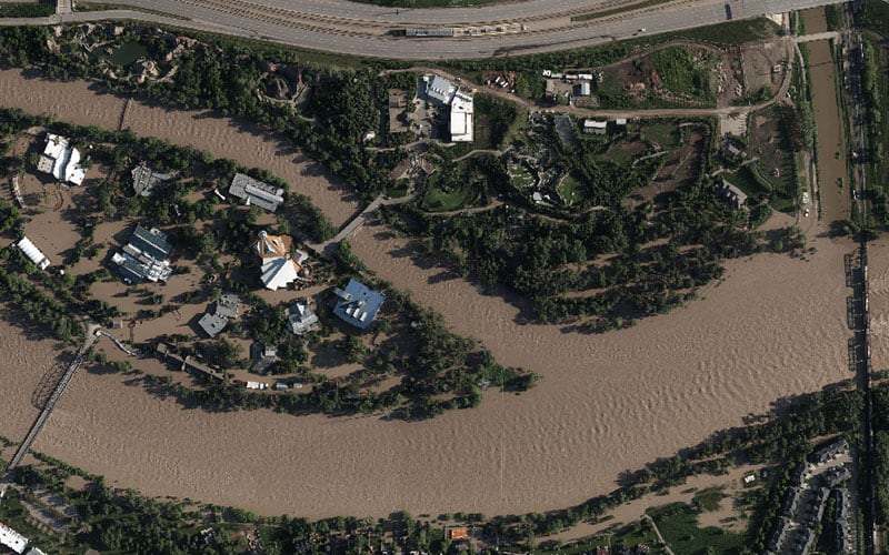 calgary flood aerial photo