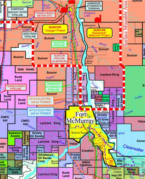 athabasca oil sands lease map