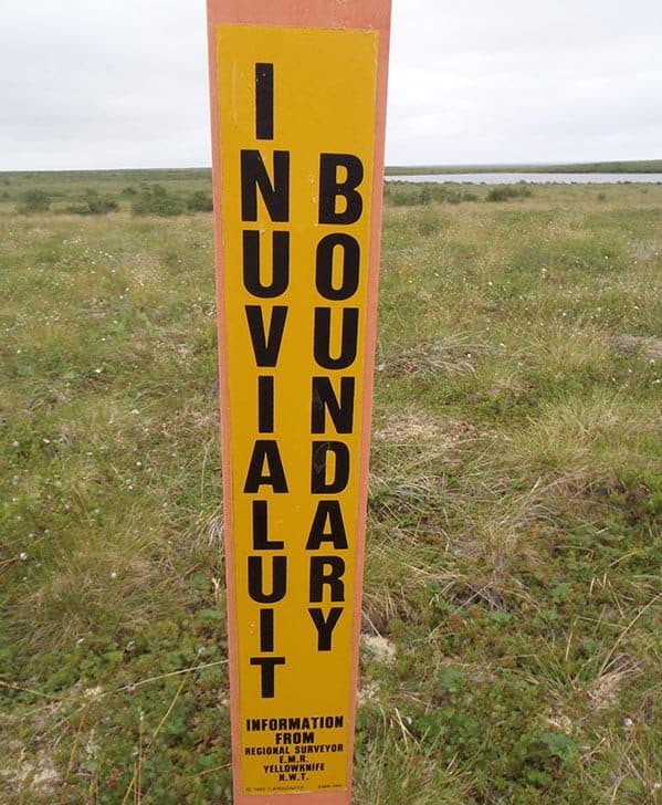 Inuvialut Boundary Marker Post