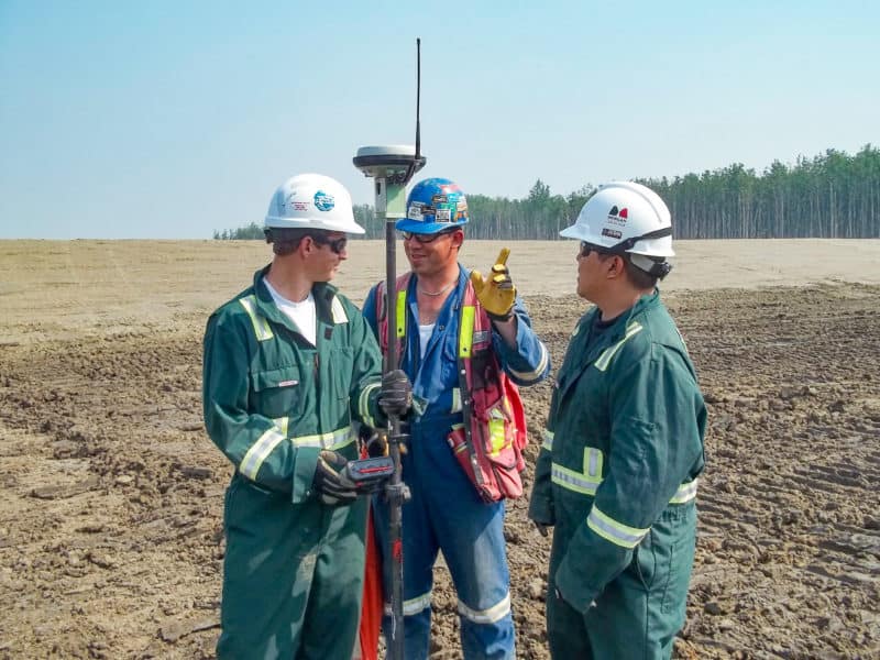 Construction survey on earthworks project