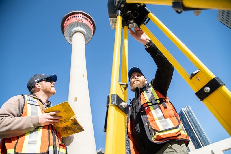 laser scanning near calgary tower