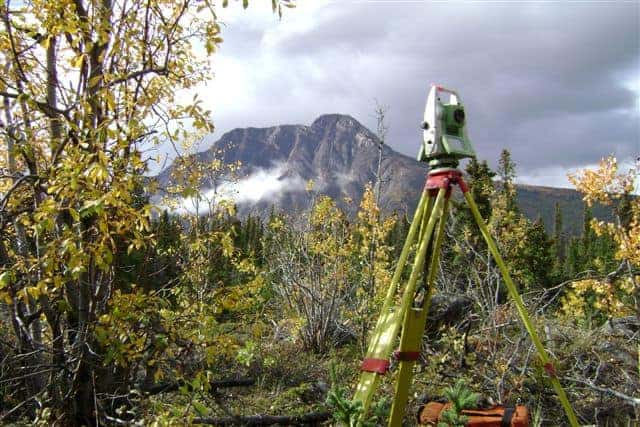 Total Station in the forest