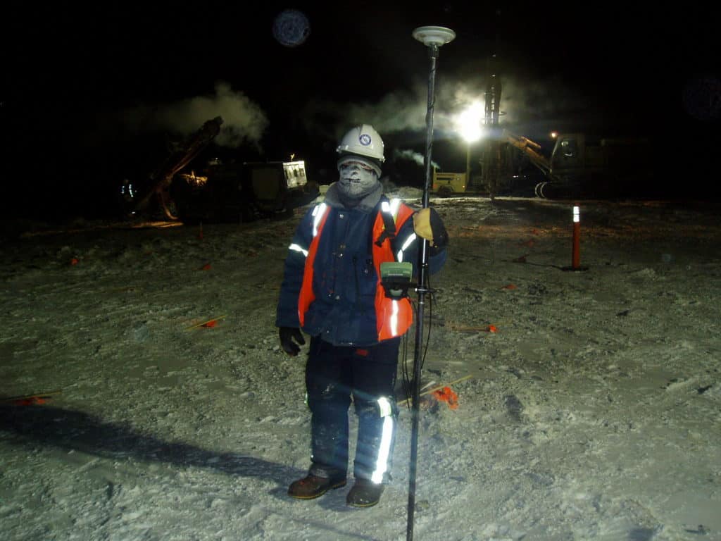 Gold mine surveying, Northern Canada survey company, Challenger Geomatics, Indigenous surveying company, Yellowknife, Northwest Territories, Canada.