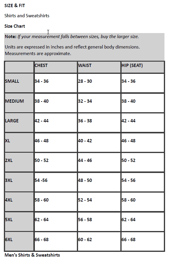 Sweatshirt Re-Order Form