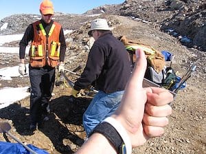 thumbs-up-after-surveyors-hike-baffin-island-with-all-their-survey-gear